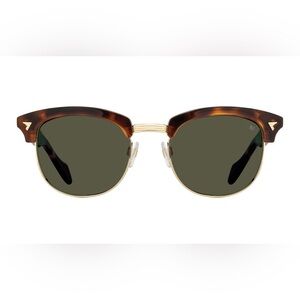 American Optical Sirmont Browline Sunglasses Tortoise Gold Size M/L